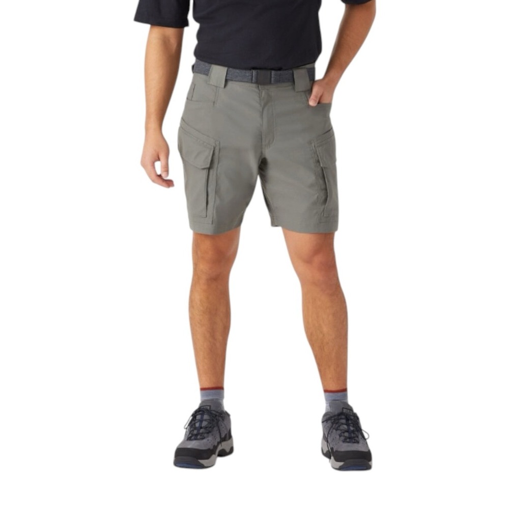 Duluth Flex Dry on the Fly Cargo Shorts Men's 46 Gunmetal Relaxed Fit 9" Inseam